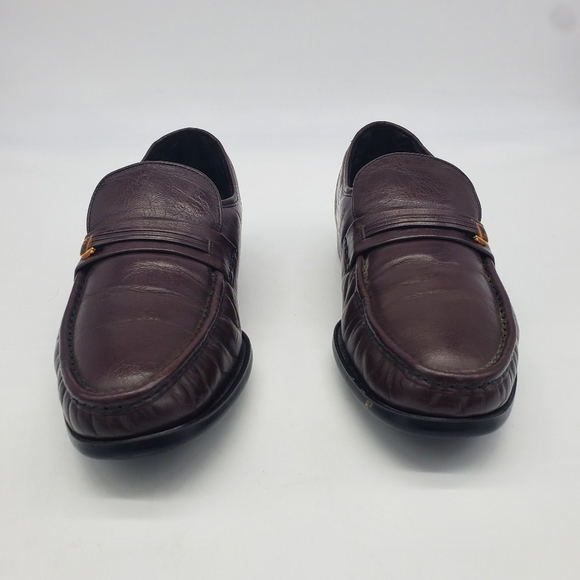 Florsheim Shoes Men 10.5D Riva Moc Toe Bit Loafers Burgundy - Picture 8 of 13